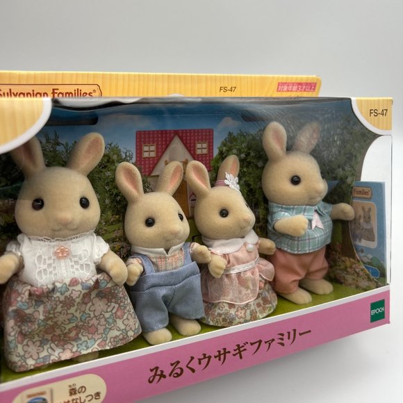 Sylvanian Families Calico Critters Miruku Milk Rabbit Family From Japan FS-47 - Picture 4 of 6